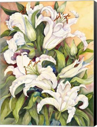 Framed Lilies Basking in the Sun Print