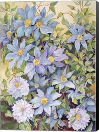 Framed Blue Clematis Print
