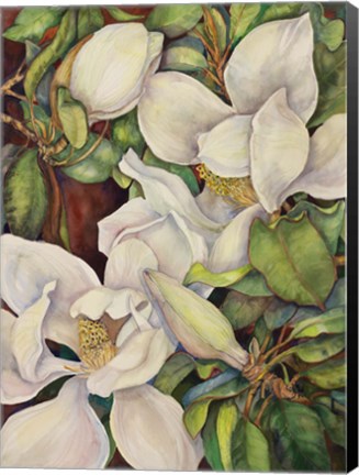 Framed Georgia Magnolias Print