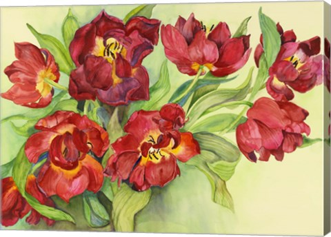 Framed Double Red Tulips Print