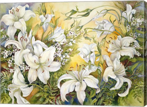 Framed White Lilies Print