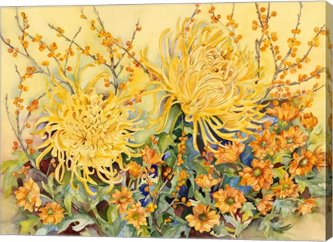 Framed Fall Chrysanthumums Print