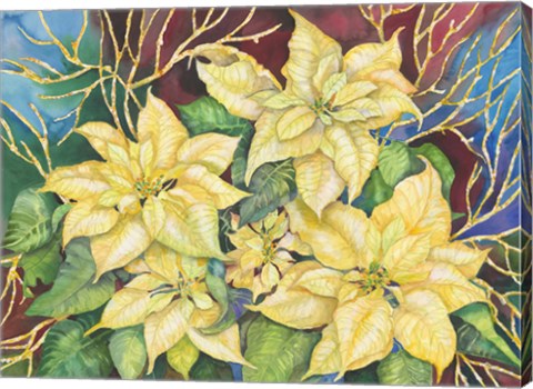 Framed Golden Poinsettia Print