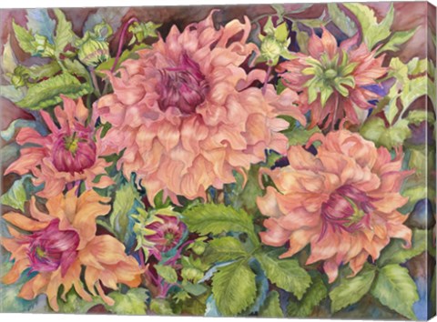 Framed Sahara Glow Dahlia Print
