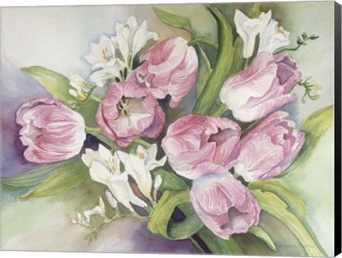 Framed Tulips In Spring Print