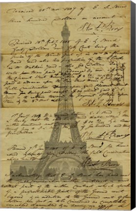Framed Paris Letter Print
