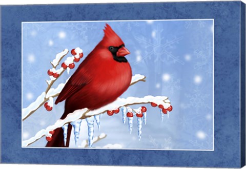 Framed Snow Berries Print