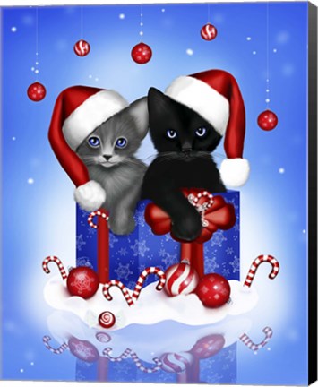 Framed Candy Cane Festivities Print