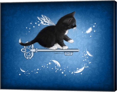 Framed Key of Feathers Print