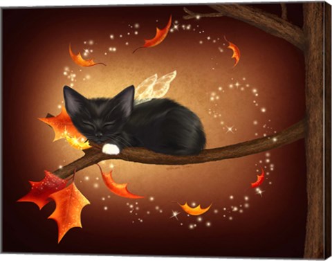 Framed Purrfect Autumn Print