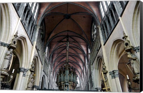 Framed Onze Lieve Vrouwekerk, Bruges, Belgium Print