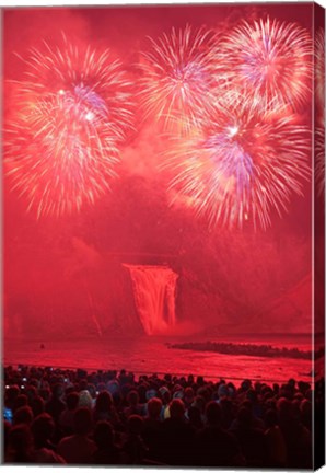 Framed Quebec, Montmorency Falls Park fireworks Print