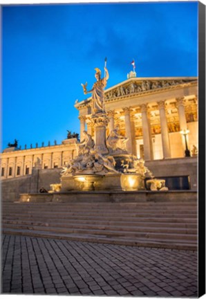 Framed Parliament Building at Twilight Print