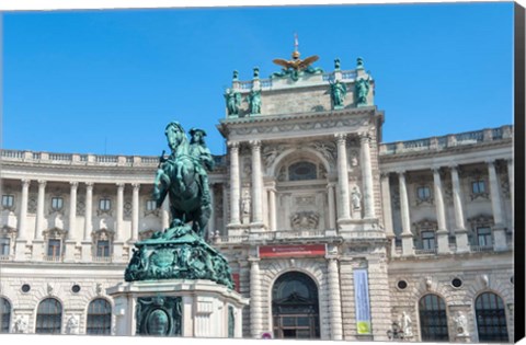 Framed Austrian National Library, Vienna, Austria Print