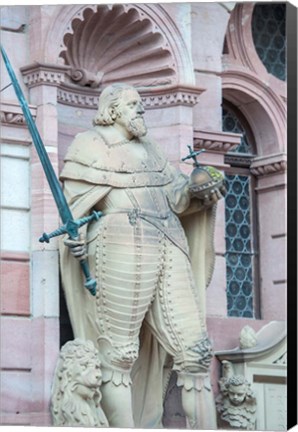 Framed Sculpture of Frederick IV, Heidelberg Castle Print