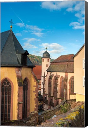 Framed Evangelische Stiftskirche and St Killian&#39;s Chapel Print