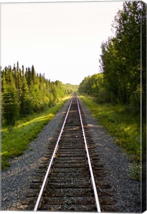 Framed Manitoba Train Tracks Print