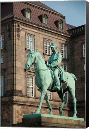 Framed King Christian IX Statue Print