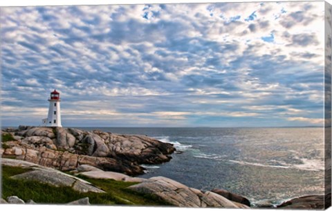 Framed Lighthouse in Peggys Cove, Nova Scotia Print