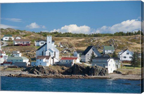 Framed Fishing Village in Labrador Print