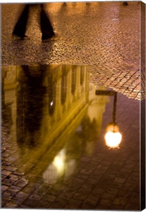 Framed Municipal House Reflection, Czech Republic Print