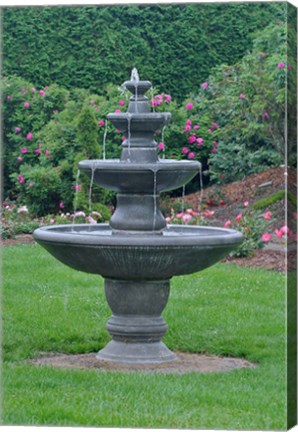 Framed Fountain at KIngsbrae Garden Print