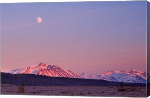 Framed Alsek River Valley mountains Print