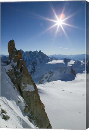 Framed Winter View of The French Alps Print