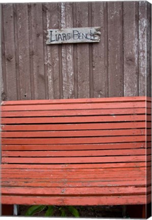 Framed Covehead Bay Liars&#39; Bench Print