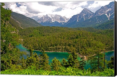 Framed Alpine Lake in the Austrian Alps Print