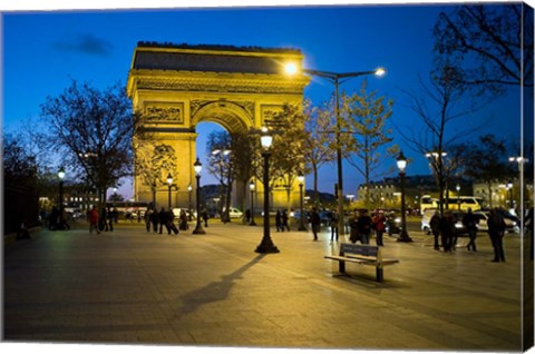 Framed Arch of Triumph, Paris, France Print