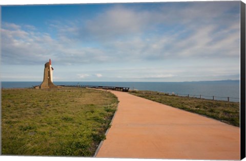 Framed Cap Cerbere Lighthouse Print