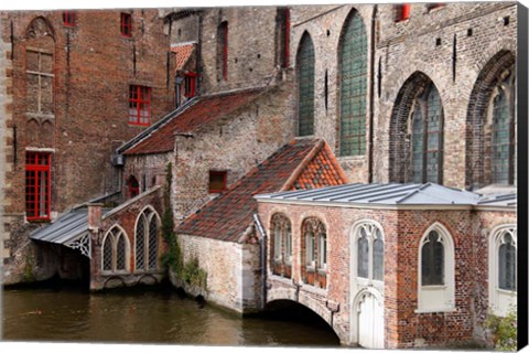 Framed Canals, Bruges, Belgium Print