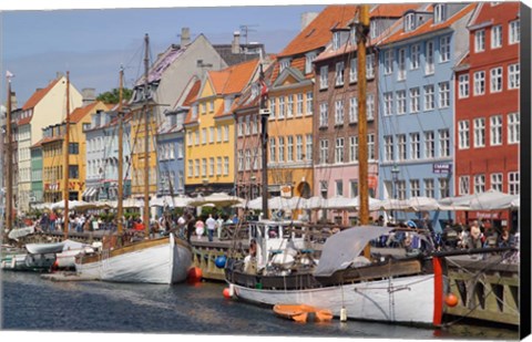 Framed Nyhavn, Copenhagen, Denmark Print