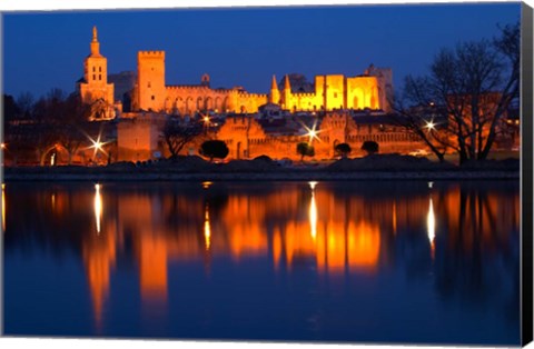 Framed Pope&#39;s Palace in Avignon and the Rhone River Print