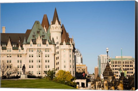 Framed Chateau Laurier Hotel in Ottawa Print
