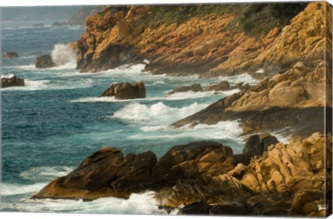 Framed Coastline of Golfe de Porto, Porto, Corsica, France Print