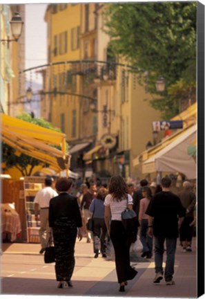 Framed Rue de Republique, Menton, Cote D&#39;Azure, France Print