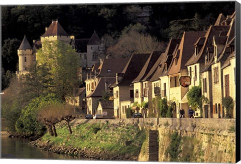 Framed Dordogne River, La Roque-Gageac, France Print