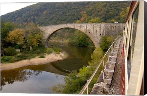 Framed Bridge at Douce Plage, Rhone-Alps, France Print