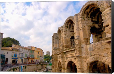 Framed Roman Amphitheatre and Shops, Provence, France Print