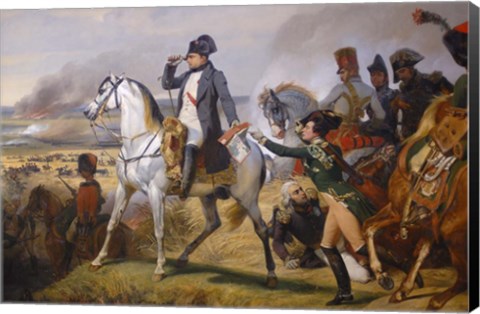 Framed Painting of Napoleon in Hall of Battles Print