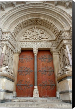 Framed Entrance to Eglise St-Trophime, France Print