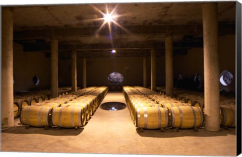 Framed Aging Cellar at Vignoble Print