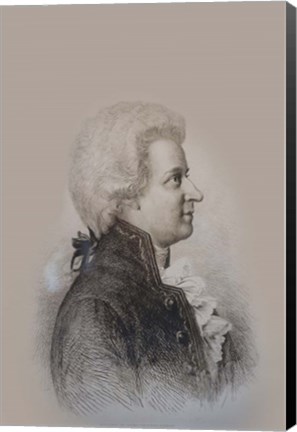 Framed Mozart Drawing Print