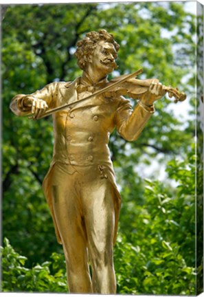 Framed Stadtpark Johann Strauss Monument Print