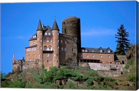 Framed Castle, Rhine River, Germany Print