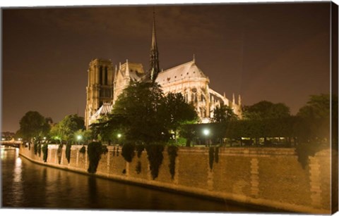 Framed Notre Dame at Twilight Print