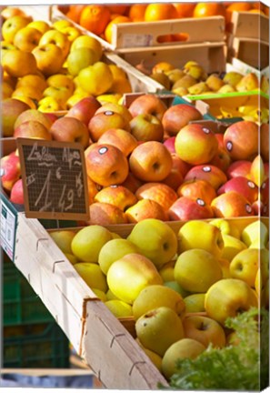 Framed Market Stalls with Produce, Sanary, France Print