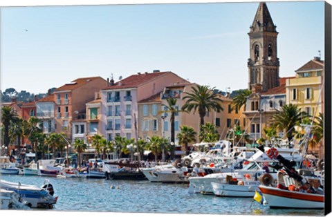 Framed View of Harbour with Fishing and Leisure Boats Print